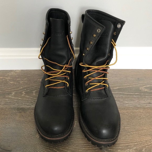 NEW LaCrosse Black Lace up Boots Vibram sole Sz 10 main image 8